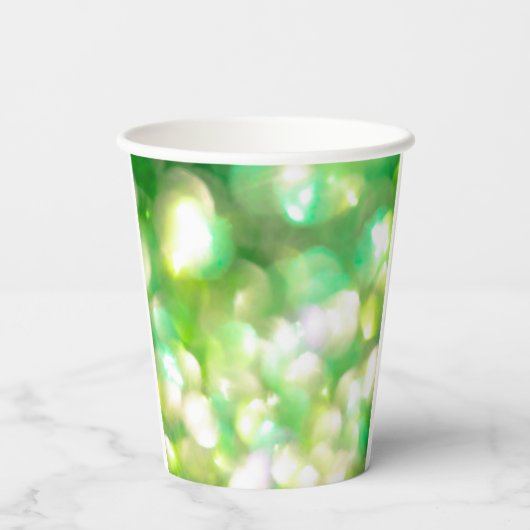 Groene lichten papieren bekers (Achterkant)