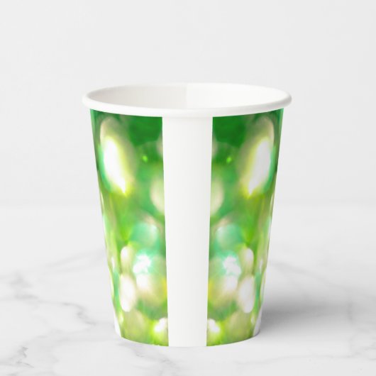 Groene lichten papieren bekers (Links)