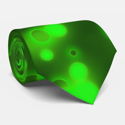 Groene lichten stropdas (Opgerold)