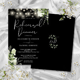 Groene lichten Zwart en wit proef diner Kaart