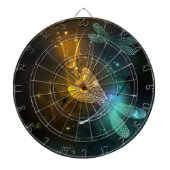 Groene lichtgevende libel vlucht dartbord (Voorkant)