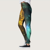 Groene lichtgevende libel vlucht leggings (Links)