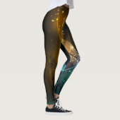 Groene lichtgevende libel vlucht leggings (Rechts)