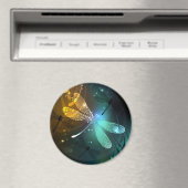 Groene lichtgevende libel vlucht magneet (Insitu (Vaatwasser))