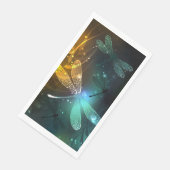 Groene lichtgevende libel vlucht servet (Hoek)