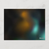 Groene lichtgevende libelvlucht briefkaart (Achterkant)