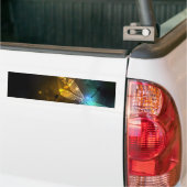 Groene lichtgevende libelvlucht bumpersticker (Op Truck)