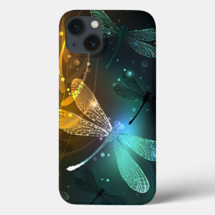 Groene lichtgevende libelvlucht Case-Mate iPhone case