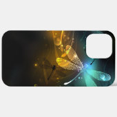 Groene lichtgevende libelvlucht Case-Mate iPhone case (Achterkant (horizontaal))