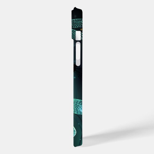 Groene lichtgevende libelvlucht Case-Mate iPhone case (Achterkant / Links)