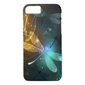 Groene lichtgevende libelvlucht Case-Mate iPhone case (Achterkant)
