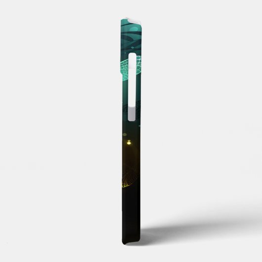 Groene lichtgevende libelvlucht Case-Mate iPhone case (Achterkant / Links)