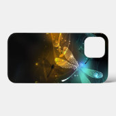 Groene lichtgevende libelvlucht Case-Mate iPhone case (Achterkant (horizontaal))