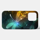 Groene lichtgevende libelvlucht Case-Mate iPhone case (Achterkant (horizontaal))