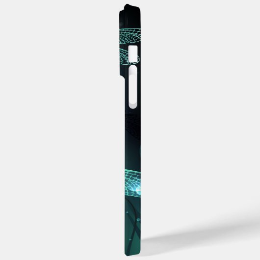 Groene lichtgevende libelvlucht Case-Mate iPhone case (Achterkant / Links)
