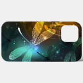 Groene lichtgevende libelvlucht Case-Mate iPhone case (Achterkant (horizontaal))