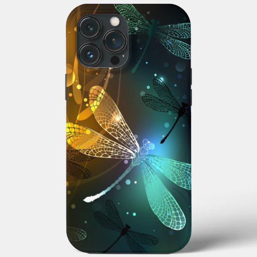 Groene lichtgevende libelvlucht Case-Mate iPhone case (Achterkant)