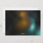 Groene lichtgevende libelvlucht feestdagenkaart (Achterkant)