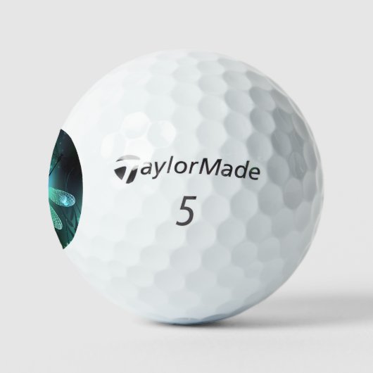 Groene lichtgevende libelvlucht golfballen (Logo)