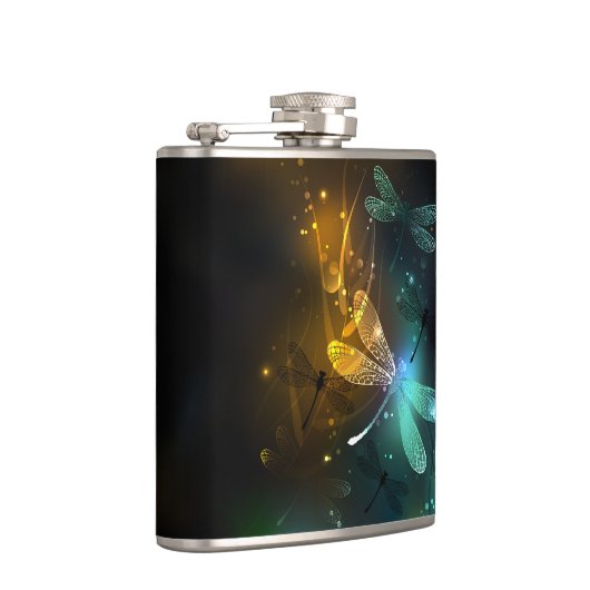 Groene lichtgevende libelvlucht heupfles (Rechts)