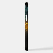 Groene lichtgevende libelvlucht iPhone hoesje (Rechterkant)