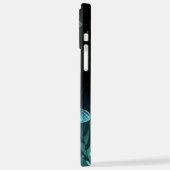 Groene lichtgevende libelvlucht iPhone hoesje (Linkerkant)