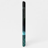 Groene lichtgevende libelvlucht iPhone hoesje (Linkerkant)