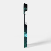 Groene lichtgevende libelvlucht iPhone hoesje (Linkerkant)