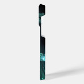 Groene lichtgevende libelvlucht iPhone hoesje (Linkerkant)