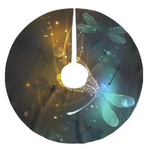 Groene lichtgevende libelvlucht kerstboom rok