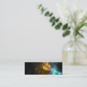 Groene lichtgevende libelvlucht klantenkaartje (Staand voorkant)