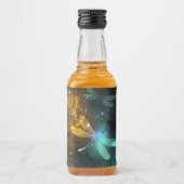 Groene lichtgevende libelvlucht likeurfles etiket (Voorkant)