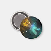 Groene lichtgevende libelvlucht magneet (Voorkant / Achterkant)