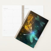 Groene lichtgevende libelvlucht planner (Display)