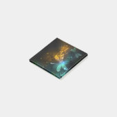 Groene lichtgevende libelvlucht post-it® notes (Schuin)