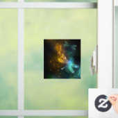 Groene lichtgevende libelvlucht raamsticker (Huis)