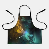 Groene lichtgevende libelvlucht schort (Voorkant)