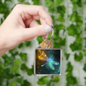 Groene lichtgevende libelvlucht sleutelhanger (Hand)