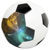 Groene lichtgevende libelvlucht voetbal (Drie kwart)