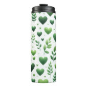 GROENE LIEFDE VALENTIJN HARTEN & BLADEREN THERMOSBEKER (Voorkant)