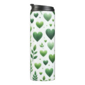 GROENE LIEFDE VALENTIJN HARTEN & BLADEREN THERMOSBEKER (Geroteerd rechts)