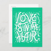 Groene liefde zit in de lucht briefkaart (Voorkant / Achterkant)