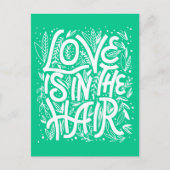 Groene liefde zit in de lucht briefkaart (Voorkant)