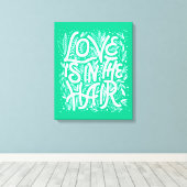 Groene liefde zit in de lucht canvas afdruk (Insitu (Houten vloer))