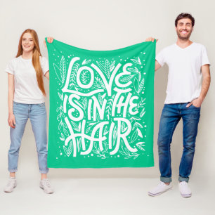 Groene liefde zit in de lucht fleece deken