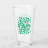 Groene liefde zit in de lucht glas (Achterkant)