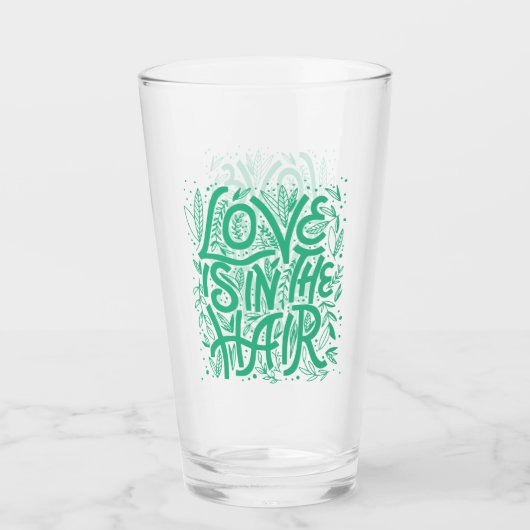 Groene liefde zit in de lucht glas (Voorkant)