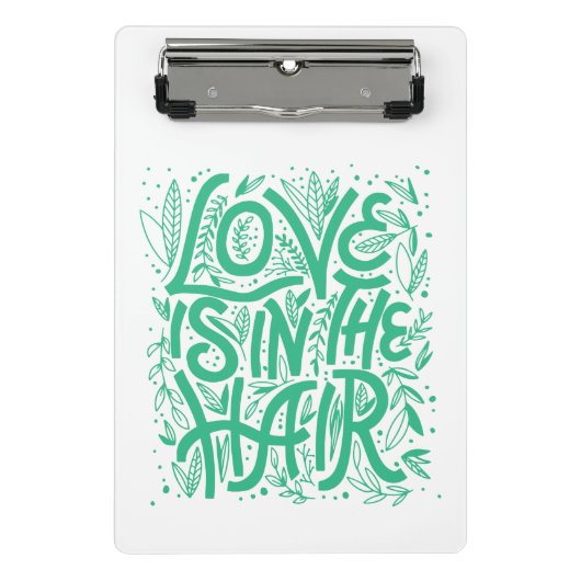 Groene liefde zit in de lucht mini klembord (Voorkant)