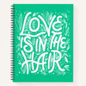 Groene liefde zit in de lucht notitieboek (Voorkant)
