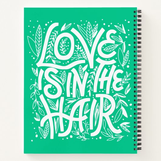 Groene liefde zit in de lucht notitieboek (Achterkant)